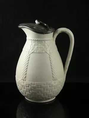 Antique William Brownfield Stone Ware Jug Relief Moulded Westminster C1868 Lid • £15