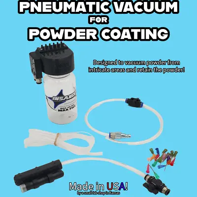 Pneumatic Micro Vacuum For Powder Coating - Easily Remove Powder! Two Tone Wheel • $215