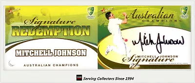 $220 • Buy 2007-08 Select Cricket Cards Signature Redemption Card Mitchell Johnson-Rare