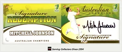 2007-08 Select Cricket Cards Signature Redemption Card Mitchell Johnson-Rare • $330
