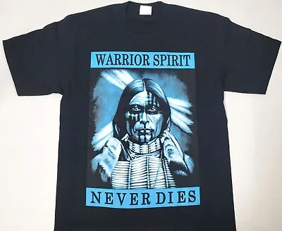 Warrior Spirit T-shirt Native Indian Urban Streetwear Men's Tee Black New • $21.55