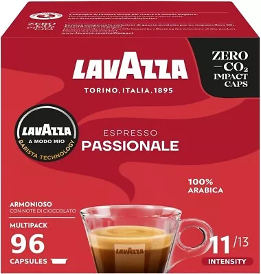 Lavazza A Modo Mio Espresso Passionale Coffee Capsules 96 Pods FREE SHIP • $109.96