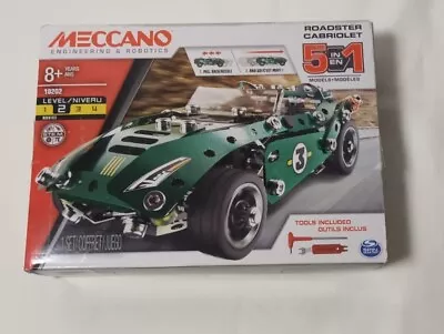 Meccano 5 In 1 Roadster Pull Back Car Building Kit - 18202 Brand New • $26.99