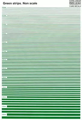 Print Scale Decals GREEN STRIPES • $7.50