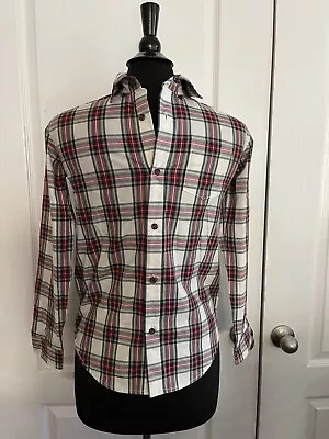 NWT Hope & Henry Boys' Long Sleeve Red Plaid Button Up Size L • $9