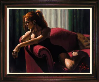 Fabian Perez - Rojo Sillon III - Signed Ltd Ed Framed Canvas Print 45/195 • £1699.99