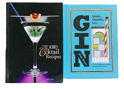 Classic 1000 Cocktail Recipes Book & Gin By Dan Jones Book Bundle • £2