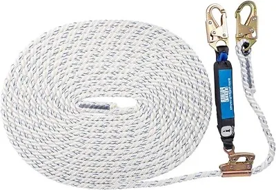 Vertical Lifeline Assembly - 50FT Rope Harness Safety Lanyard With Rope Grab • $59.99