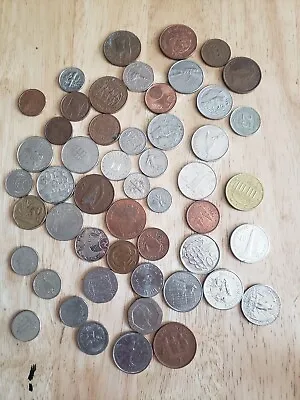 £9.50 • Buy Mixed FOREIGN Coins Job Lot Foreign Coins Collectable Coins 51 Coins