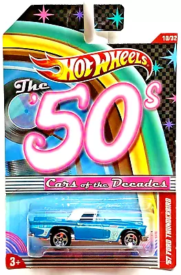 2010 Hot Wheels 1957 Ford Thunderbird Cars Of The Decades 50's In Protector • $14.98