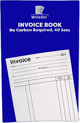 A5 Invoice Book Carbonless NCR - Numbered Pages 1-40 -Full Size - UK Seller • £3.29