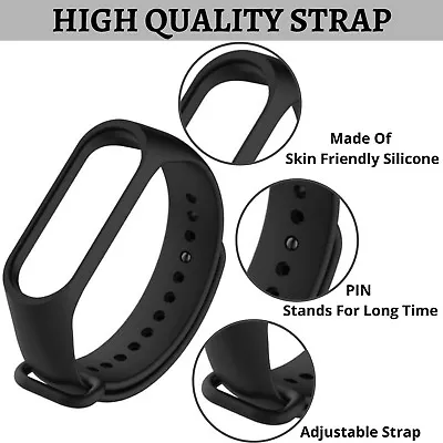 1pc Silicone Wrist Strap Replacement Watchband Smart Band For Xiaomi Mi Band 4 3 • $8.60