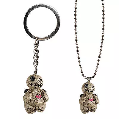 Voodoo Necklace Creative Resin Gothic Voodoo Doll Pendant Necklace Keychain • $9.60