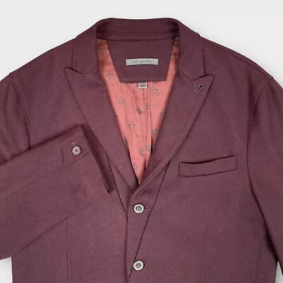 John Varvatos Men's 40R Wool Cashmere Goat Skin Blazer Coat Jacket Made In ITALY • $111.75