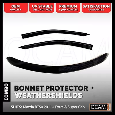 Bonnet Protector & Weathershields For Mazda BT50 2011-08/2020 Extra Super Cab • $149
