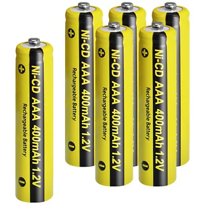 AAA Rechargeable Battery 1.2v 400mAh NiCD Battery Button Top Solar Light Cells • $5.99