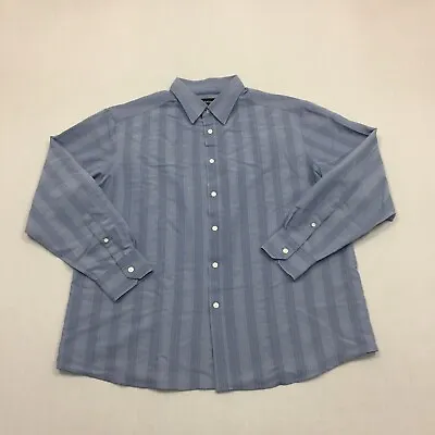 M&S Autograph Shirt Mens Extra Large Button Up Long Sleeve Blue (XL) • £3.99