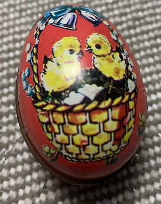 Dalt Vintage Tin Baby Chicks Easter Egg - Murray Allen - Circa 1980s • $8