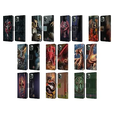 OFFICIAL ANNE STOKES DRAGONS LEATHER BOOK WALLET CASE FOR APPLE IPHONE PHONES • £17.95