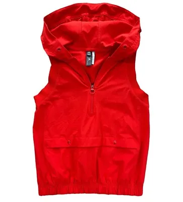 Adidas Stella McCartney XS Climalite Sleeveless Hooded Pullover In Bright Orange • $32.95
