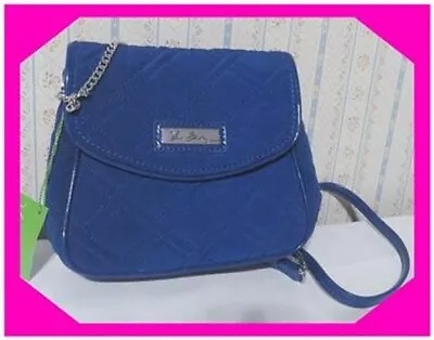 VERA BRADLEY CHAIN STRAP CROSSBODY Blue Cobalt SMALL Bag Handbag Nwtag $58 75% • $14.50