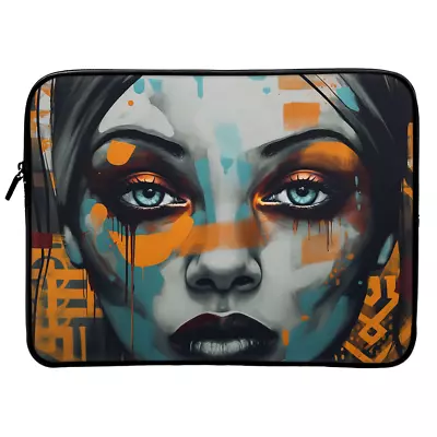 Woman Illustration 2-Sided Print Mac Book Pro 14″ Sleeve – Abstract Laptop Sleev • $37.88