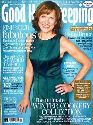£4.99 • Buy Good Housekeeping Magazine November 2019 Fiona Bruce