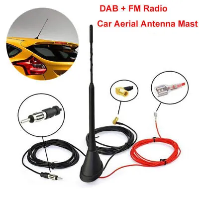 1X Car Universal Roof Mount Active Amplified DAB FM Radio Aerial Antenna Mast • £18.99