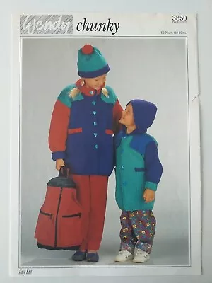 £3.45 • Buy Girls Boys Duffle Coat And Hat Knitting Pattern 22-30  Chest Wendy Chunky 