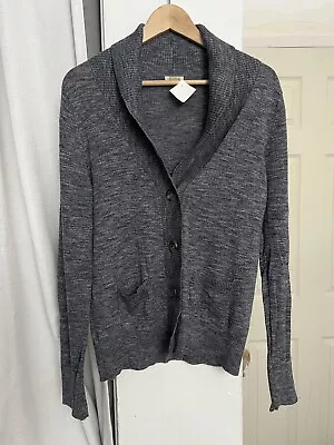 Mossimo Women Sweater Size Large Gray Stretchy Cardigan 100% Cotton • $15.25