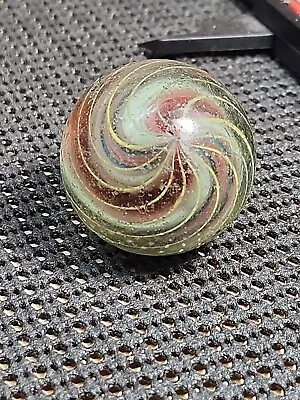 Large 1.53  Antique Handmade German Swirl Marble Few Blemishes GC • $76