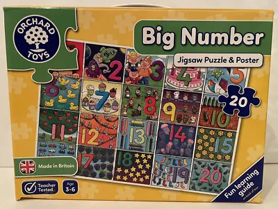 £3.99 • Buy Big Number Jigsaw Puzzle Orchard Toys 3-6 Years Early Years