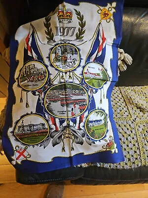 Vintage Tea Towel The Queens Silver Jubilee 1977 Vista Clive Mayor Coach Windsor • £9.99