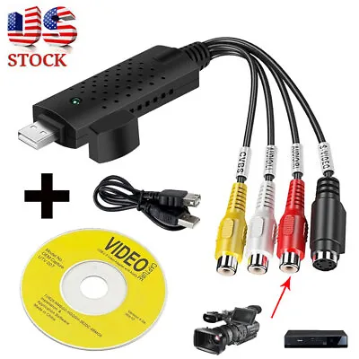 $8.95 • Buy USB 2.0 Audio Video VHS VCR TV To DVD Converter Capture Card Device Adapter US