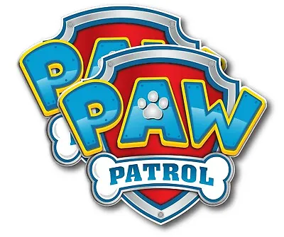 2x Paw Patrol Logo Decal Sticker 3m Us Made Truck Window Car Kids Marshall Chase • $7.49