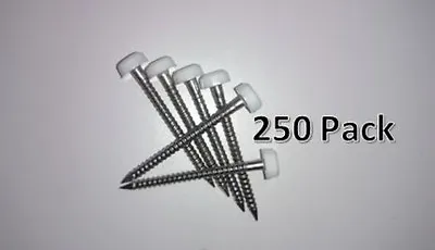 £7.89 • Buy 250 X 30mm White Polytop Plastic Headed Pins Poly Top - Stainless Steel