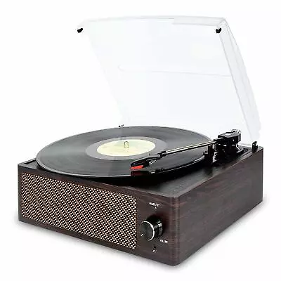 $79.99 • Buy Bluetooth Vintage Vinyl Record Player Belt-Driven 3-Speed Turntable  Aux Input