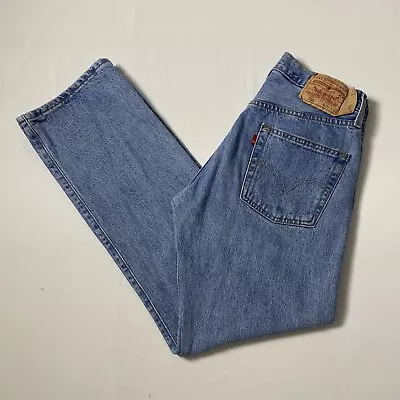 Vintage Levi's 501 Jeans Mens 30x30 (29x28) Button Fly Light Wash Denim Y2K • $44.99