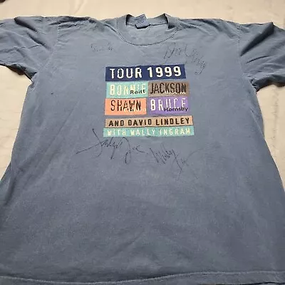 Rare Signed VTG JACKSON BROWNE BONNIE RAITT Tour T-shirt XL 1999 Bruce Hornsby • $52.50