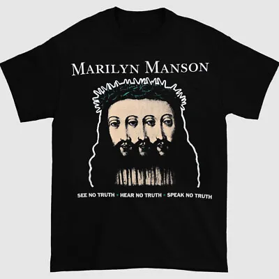 Vtg Marilyn Manson T-Shirt Black Unisex Short Sleeve T-Shirt All Sizes S-2345Xl • $14.99