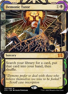 $67 • Buy MTG NM+ Demonic Tutor FOIL Etched Strixhaven Mystical Archive Magic Card