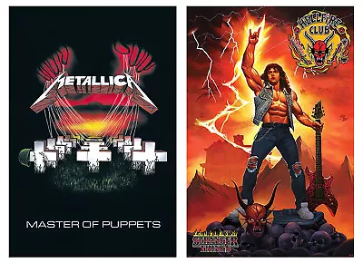 Metallica Vs. Eddie Munson - Poster Set (Master Of Puppets & Stranger Things) • $19.99