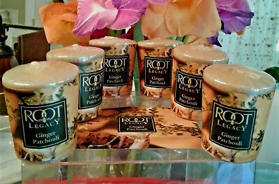 6x ROOT Legacy Votive Candles GINGER PATCHOULI 20-Hour Strong Scent NOS • $9.99