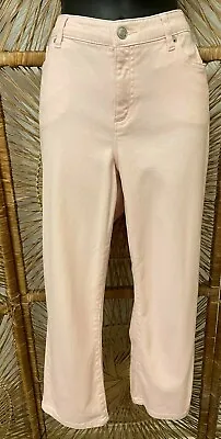 Michael Kors Womens Skinny Cropped Jeans Pants Size 10 Pink Denim Cotton Stretch • $3.99