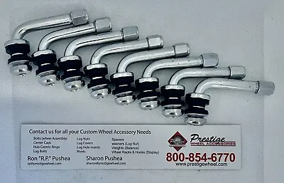 90 Degree Chrome Valve Stems / 2 In Long / Set Of 8 Part # 2991-2 Free Shipping • $32.95