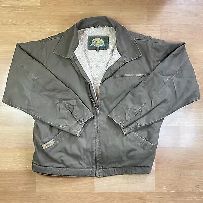 Vintage Cabela’s Fleece Lined Khaki Tan Brown Coat Men’s XL • $38