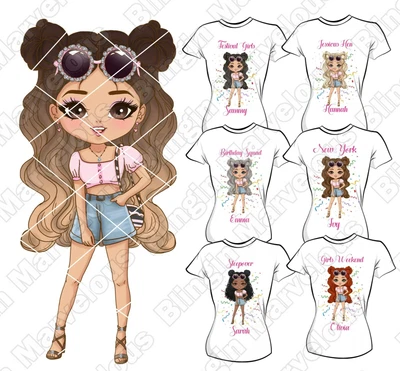 £2.49 • Buy Girls Iron On Transfers Hen Party Sleepover  Birthday Personalised With Any Text