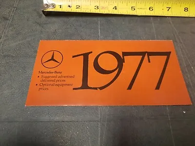 1977 Mercedes Benz US Price Brochure Card 230 300 D 280E 450 450SEL 450SL 450SLC • $7.94