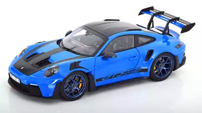 Norev Porsche 911 992 GT3 RS Weissach Pkg Shark Blue W/ Blue Wheels 1:18 LIMITED • $174.99