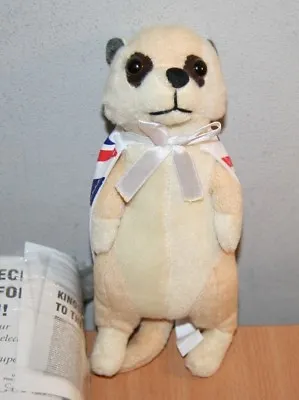 Kingsley The Superkat Meerkat Superhero Soft Toy Union Flag Collectable • £4.95